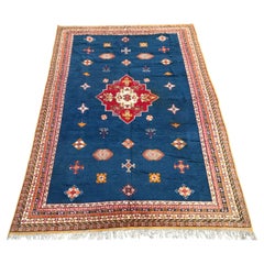 Large Vintage Hand Knotted Moroccan Rug