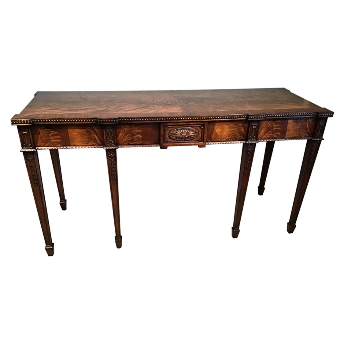 Antique English Mahogany Serving Table by Maple and CO. For Sale