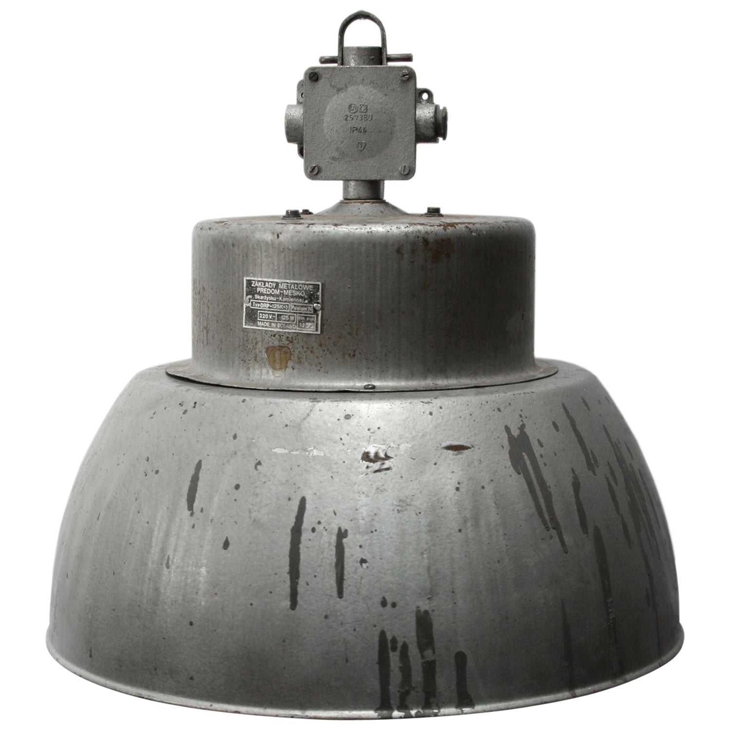 Grey Metal Vintage Industrial Pendant Lamp