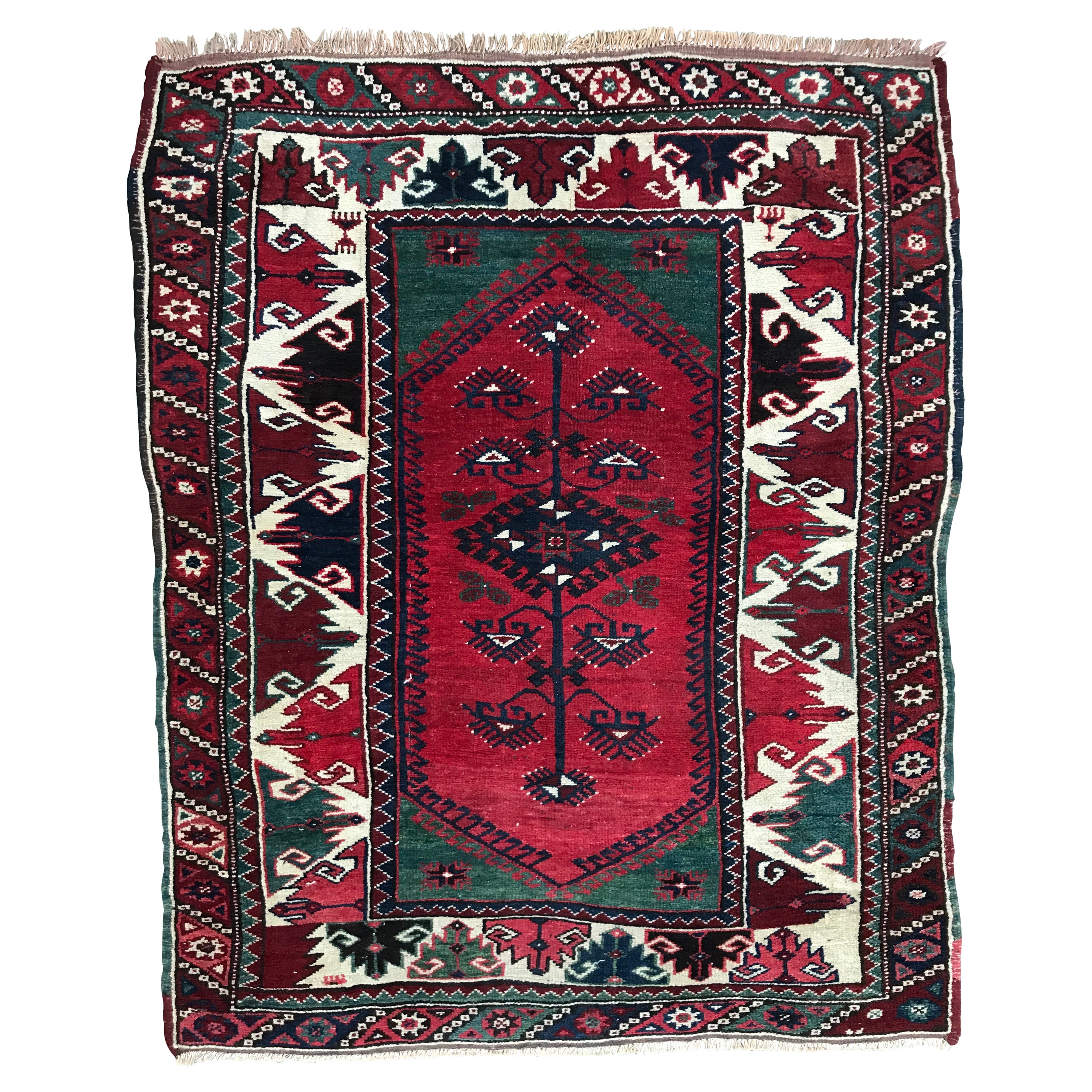 Magnifique tapis turc anatolien du 20e siècle de Bobyrug