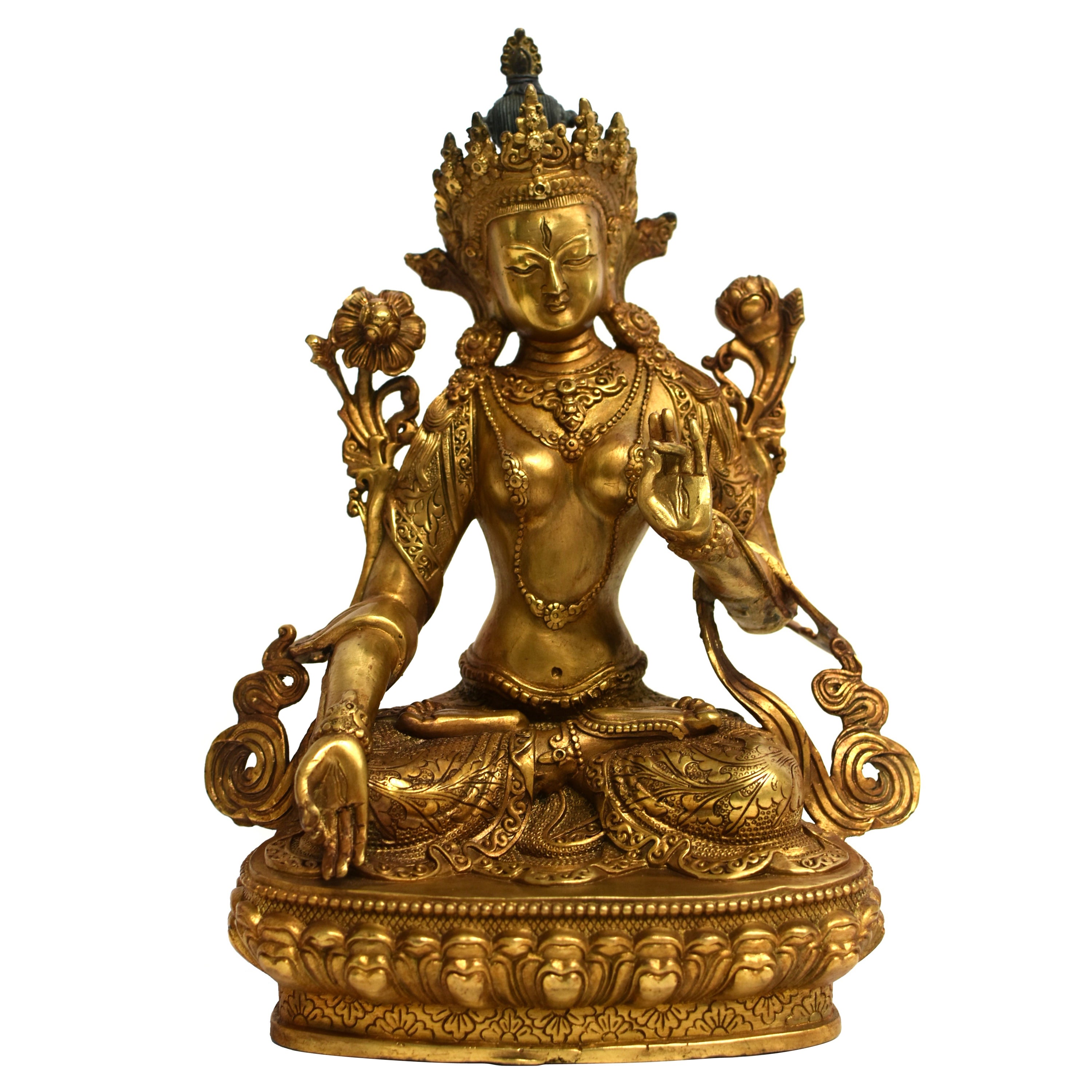 Gilt Bronze Tibetan White Tara