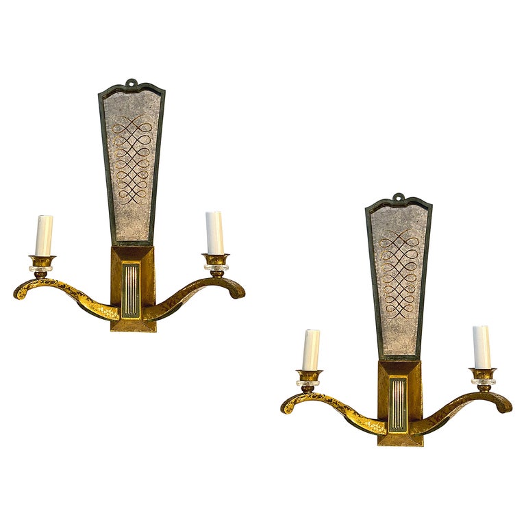 Pair of Art Deco Sconces For Sale at 1stDibs