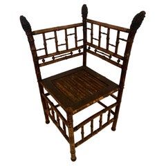 Marvelous Bamboo Used Corner Chair