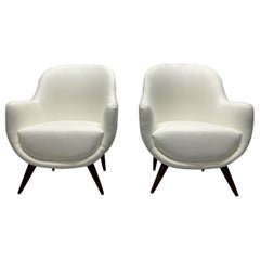 Pair of Italian Style Lounge Chairs