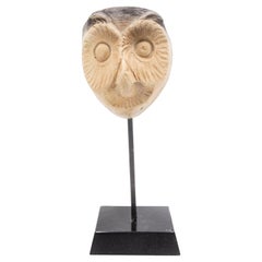 Continental German Terra-Cotta Owl Mask