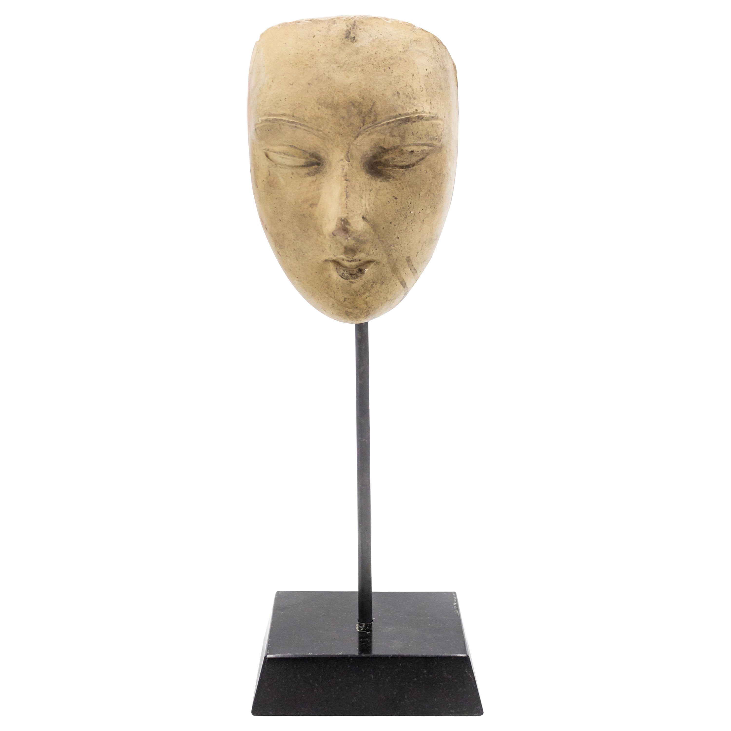 Continental German Terra-Cotta Mask For Sale