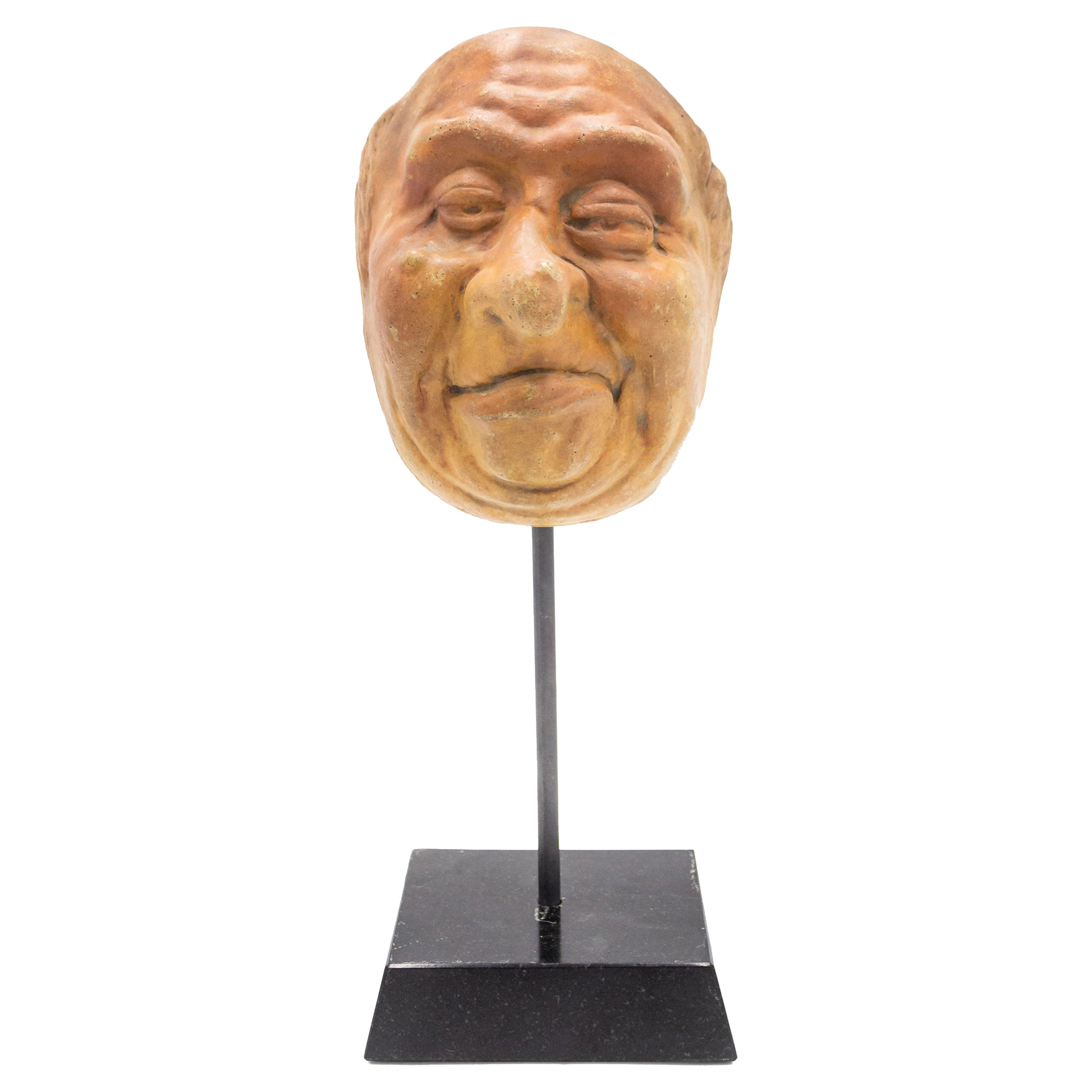 Continental German Terra-Cotta Mask For Sale