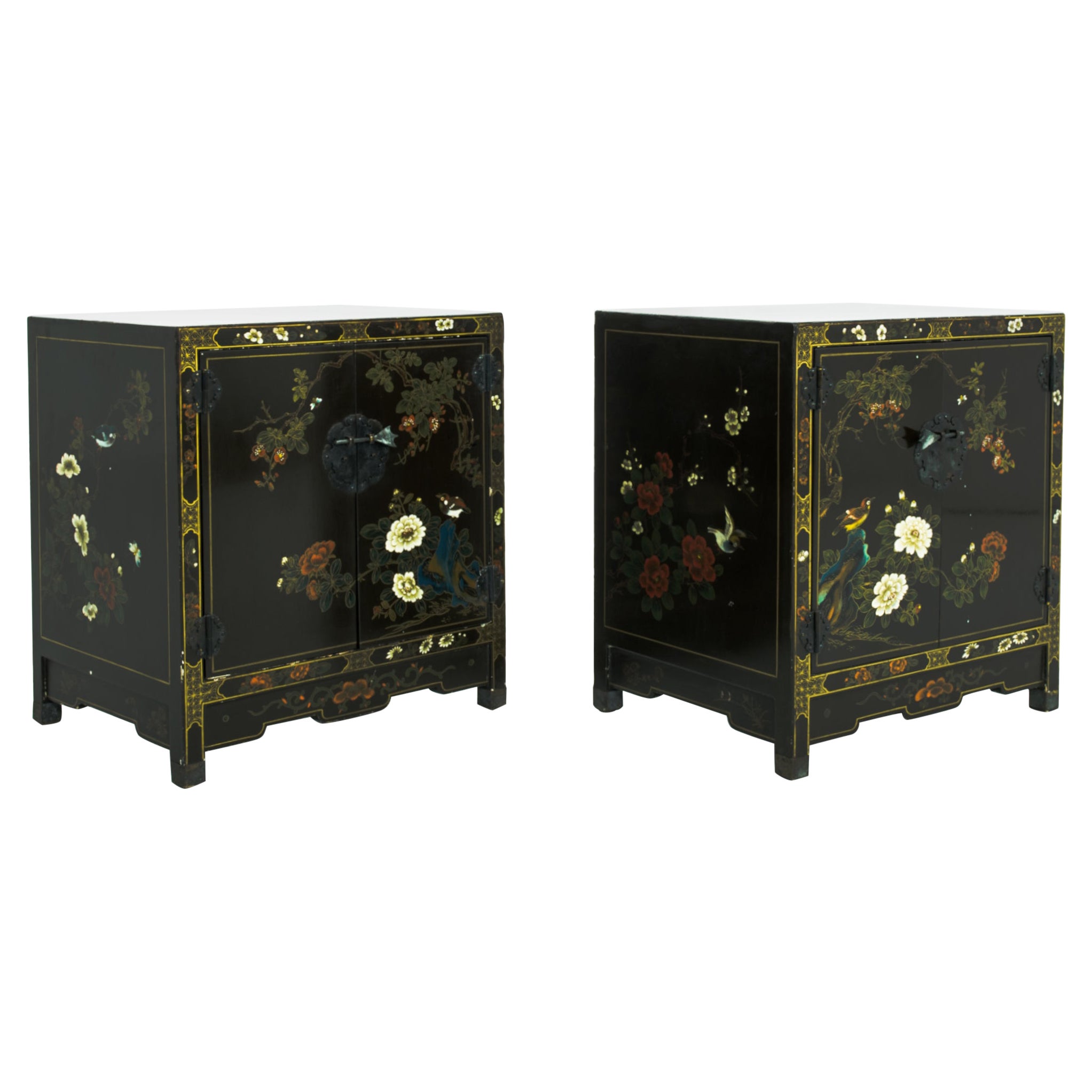 1960s Chinese Nightstands, a Pair