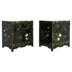 Vintage 1960s Chinese Nightstands, a Pair