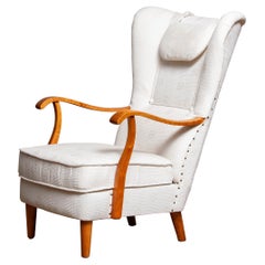 1950s Scandinavian Wingback Lounge Chair by Wilhelm Knoll Malmö, Sweden