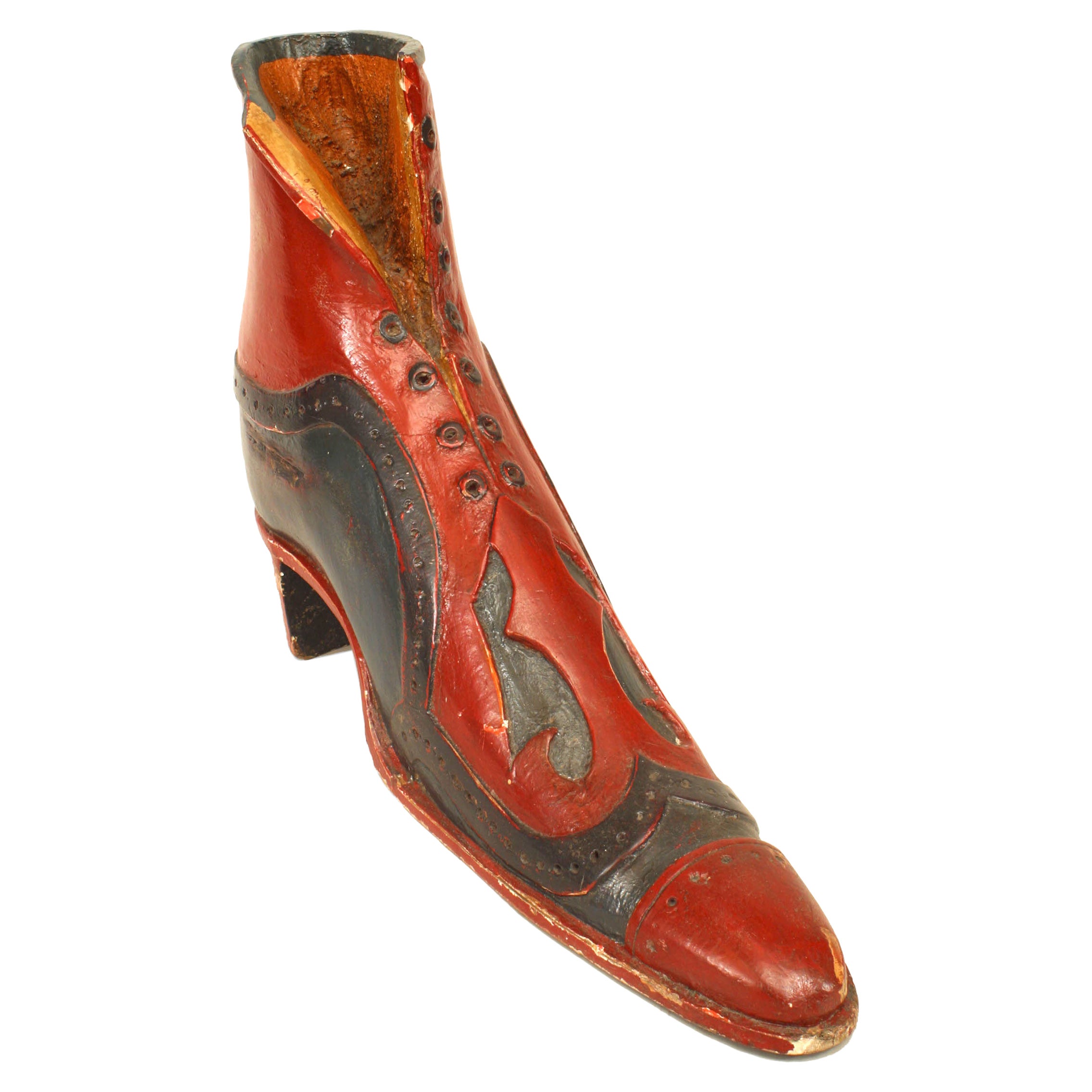 English Victorian Painted Shoemaker's Boot Sign For Sale