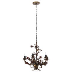 1960s French Tole Chandelier