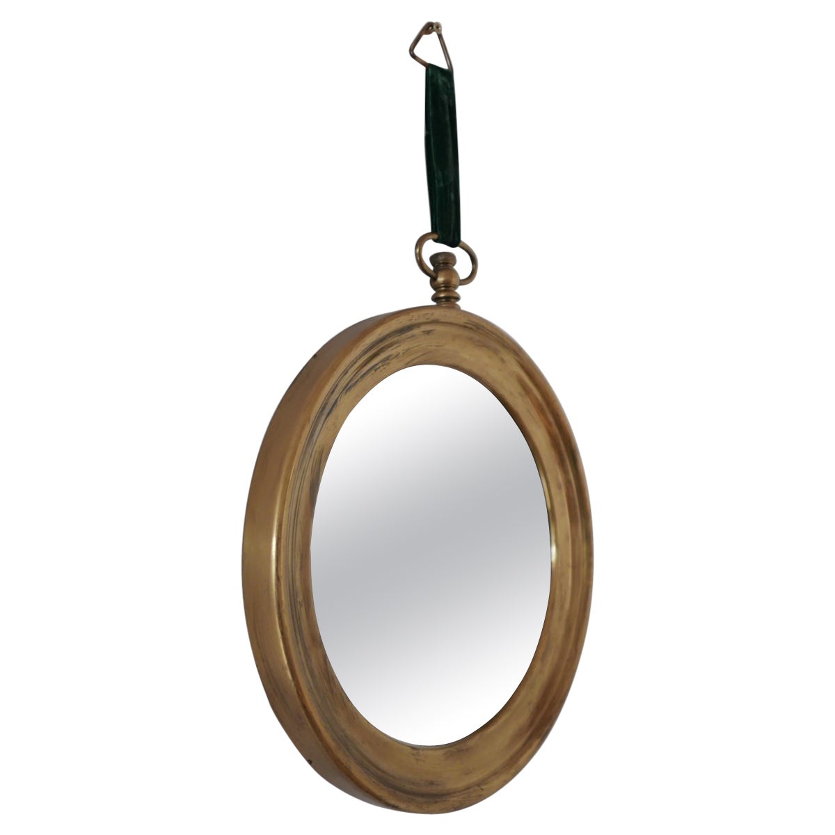 Brass Mid-Century Italian Circular Mirror