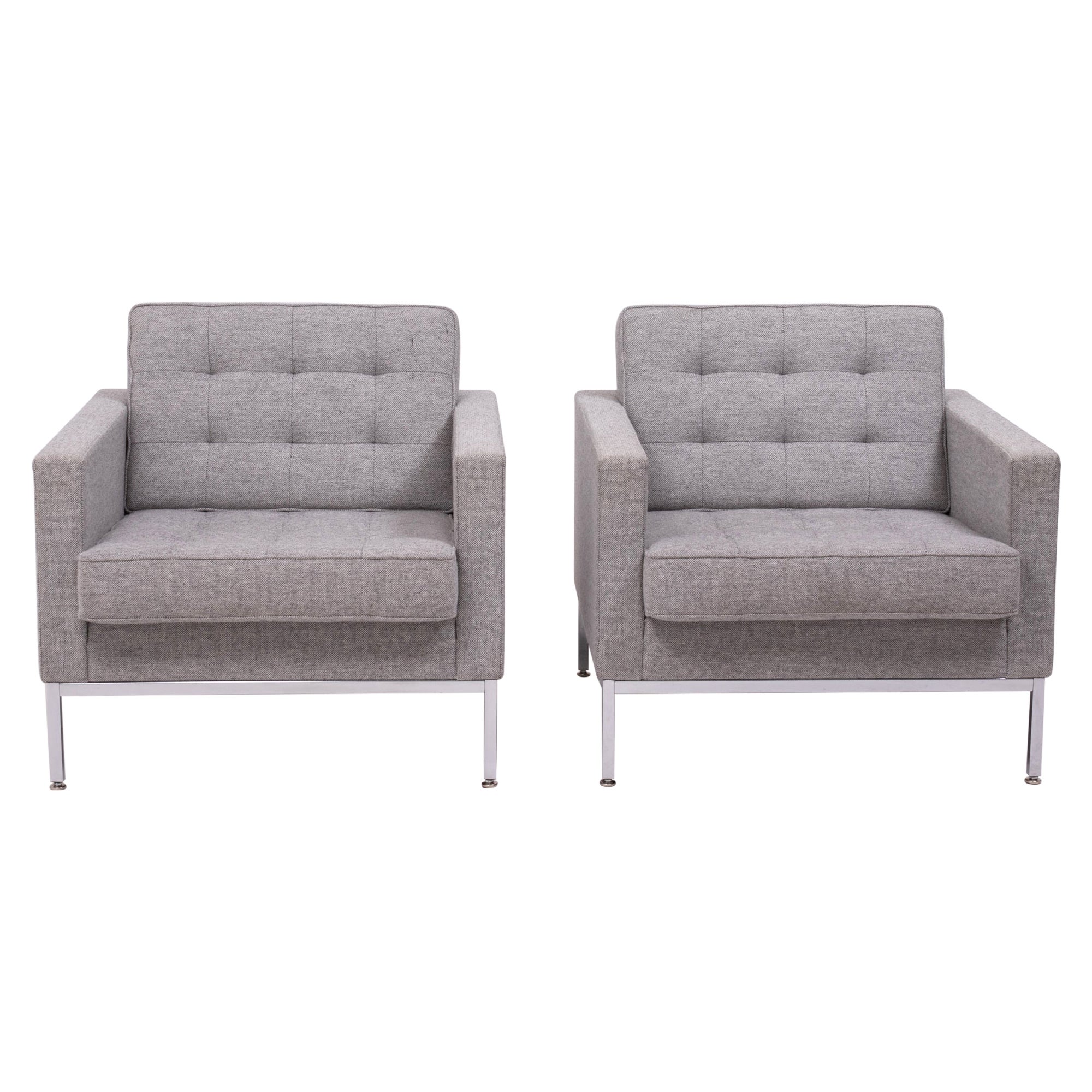 Pair of Knoll Style Armchairs at 1stDibs