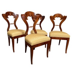 Set of Four Biedermeier Chairs, Vienna 1820, Attributed to Josef Danhauser