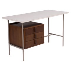 1950s Knoll & Drake Formica and Walnut Desk
