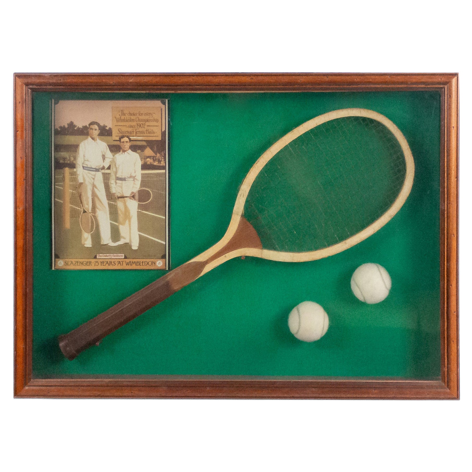 20th Century English Tennis Display Case Wall Plaque For Sale