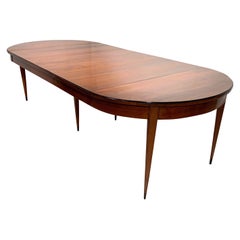 Oval Expandable Dining Table, Restauration, Walnut, France, circa 1820