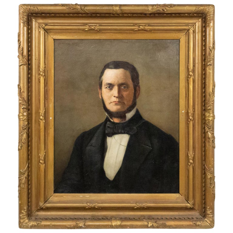 Late 19th Century American Victorian Oil Portrait of a Gentleman For ...