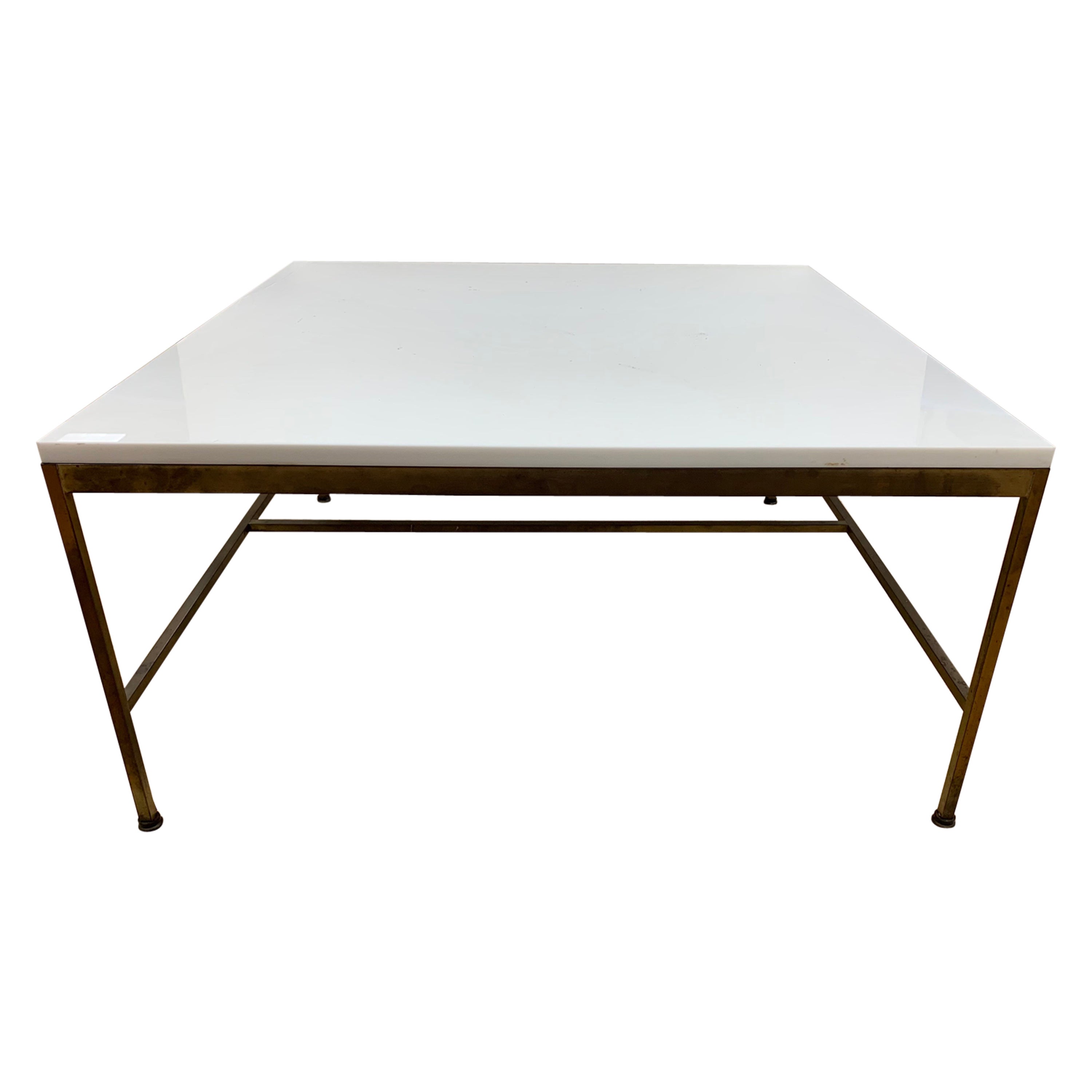 Mid Century Paul McCobb Marble Top and Brass Coffee Table