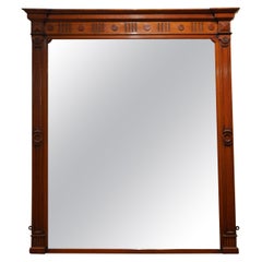 Large Victorian Oak Wall Mirror