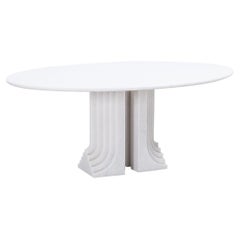 Carlo Scarpa Table Samo en marbre blanc de Naxos pour Simon:: Italie:: 1970