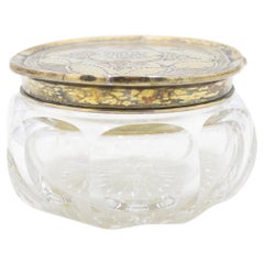 American Victorian Crystal Powder Box