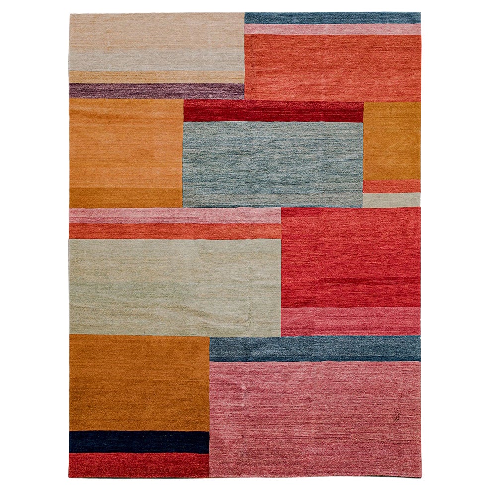 Hand-Knotted Vegetable Dyed Wool Area Rug