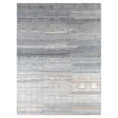 Modern Textured Simple Dsign Hand Knotted Rug