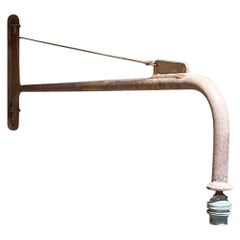 Vintage French Industrial Wall Sconce Style of Jean Prouve Potence Pivot Swing Arm Light
