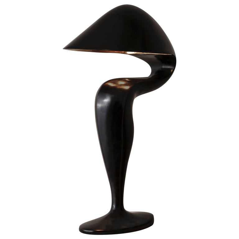 Swan Bronze Lamp Michel Amar For Sale