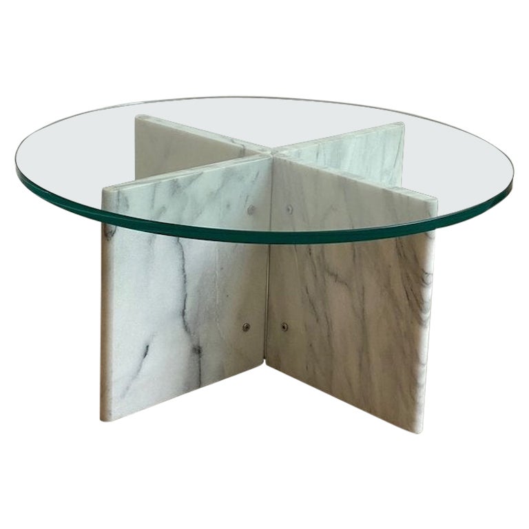 Stone and Glass Coffee Table at 1stDibs