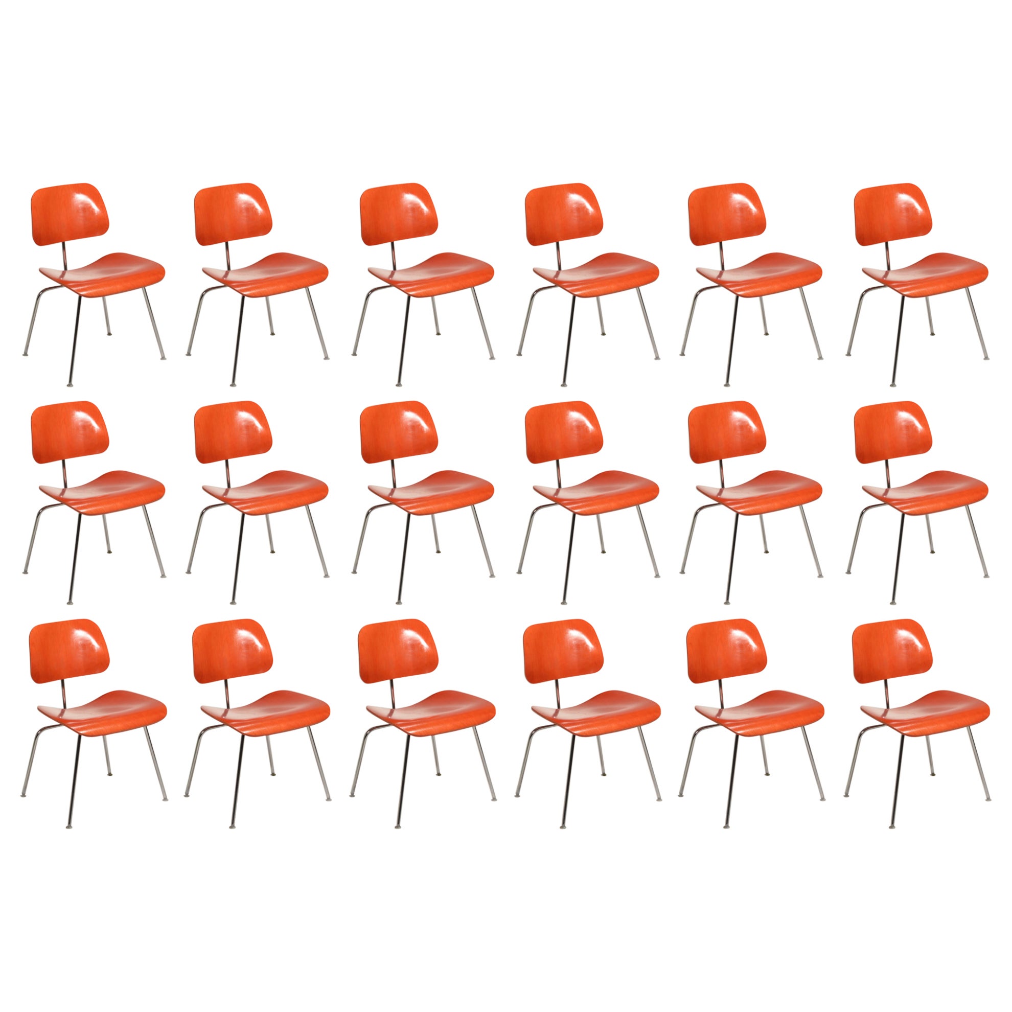 16 DCM Chairs by Charles and Ray Eames for Herman Miller