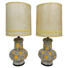 Vintage Pair of Monumental Size Mid-Century Modern Pieri Tullio Table Lamps