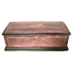 Used English Victorian Inlaid Music Box