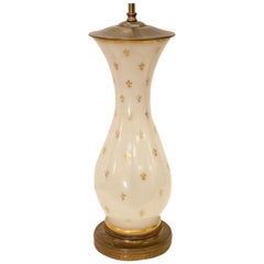 Single Opaline Glass Lamp