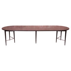Paul McCobb Irwin Collection Black Lacquered Extension Dining Table, Refinished