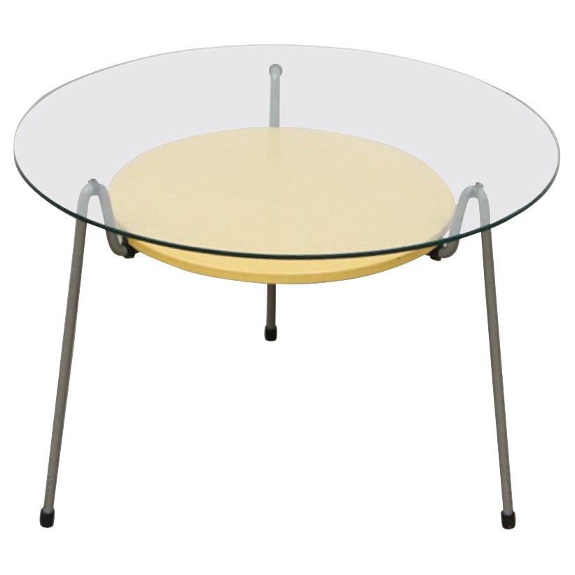 Wim Rietveld 535 "Mosquito" Side Table with Yellow Tray