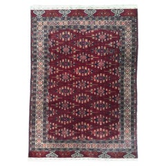 Bobyrug’s Beautiful Vintage Turkmen Tekke Afghan Rug