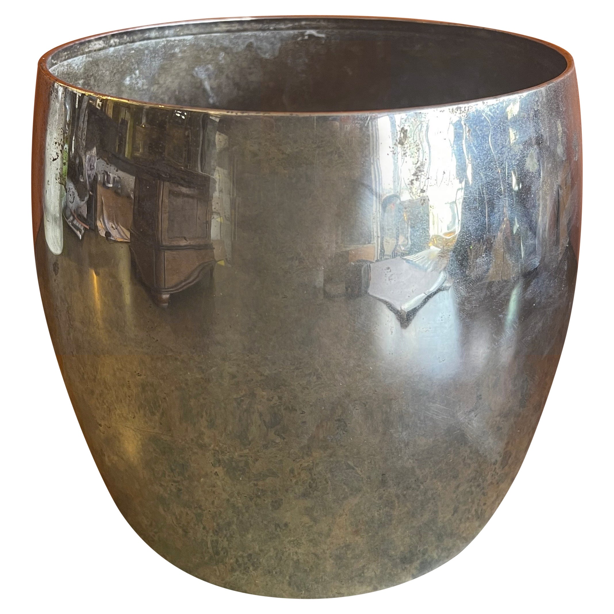 Polished Silver Plate Planter by Gunther Lambert