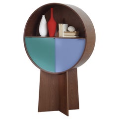 Walnut Luna Storage Cabinet by Patricia Urquiola