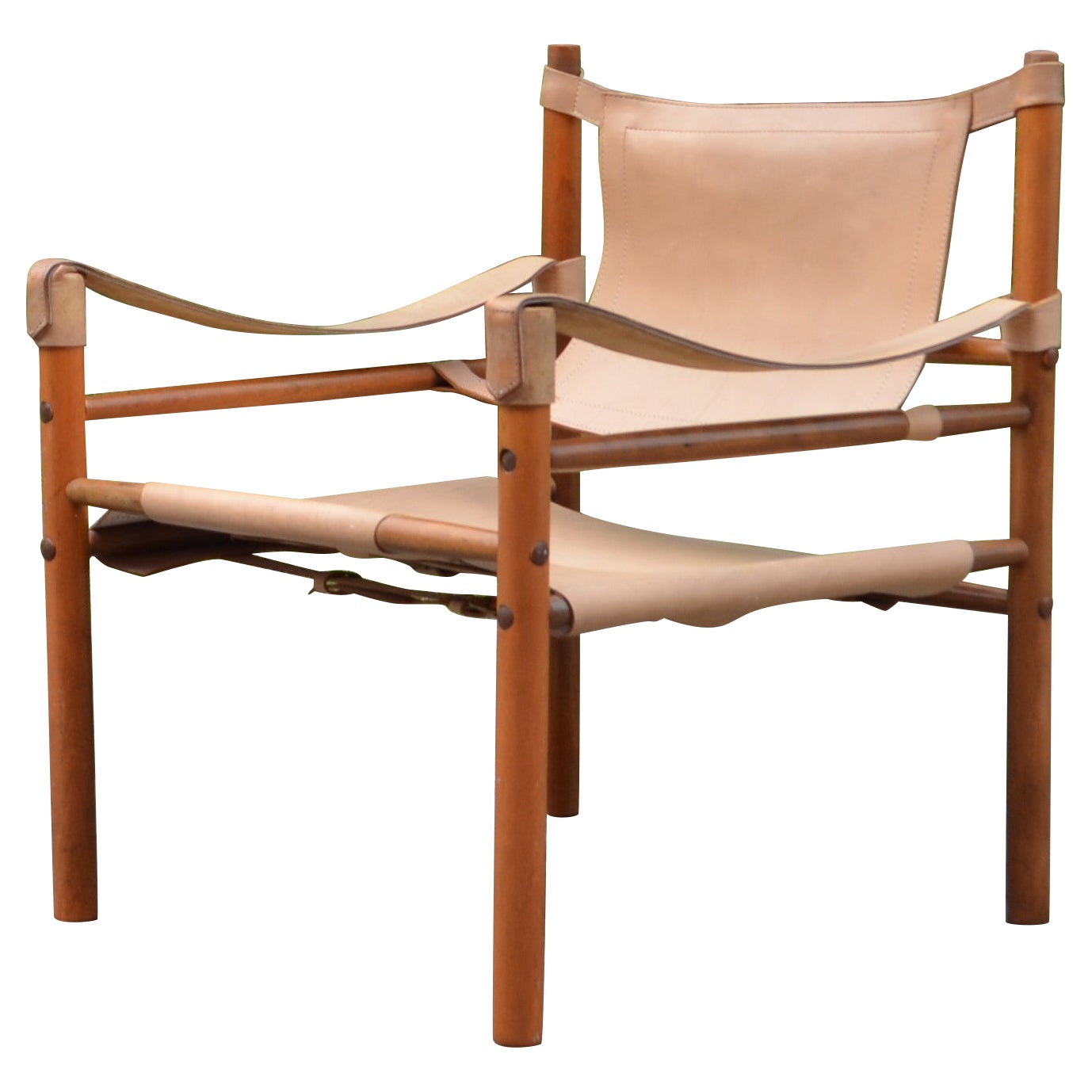Abel Gonzalez Saddle Leather Argentina Safari Lounge Chair