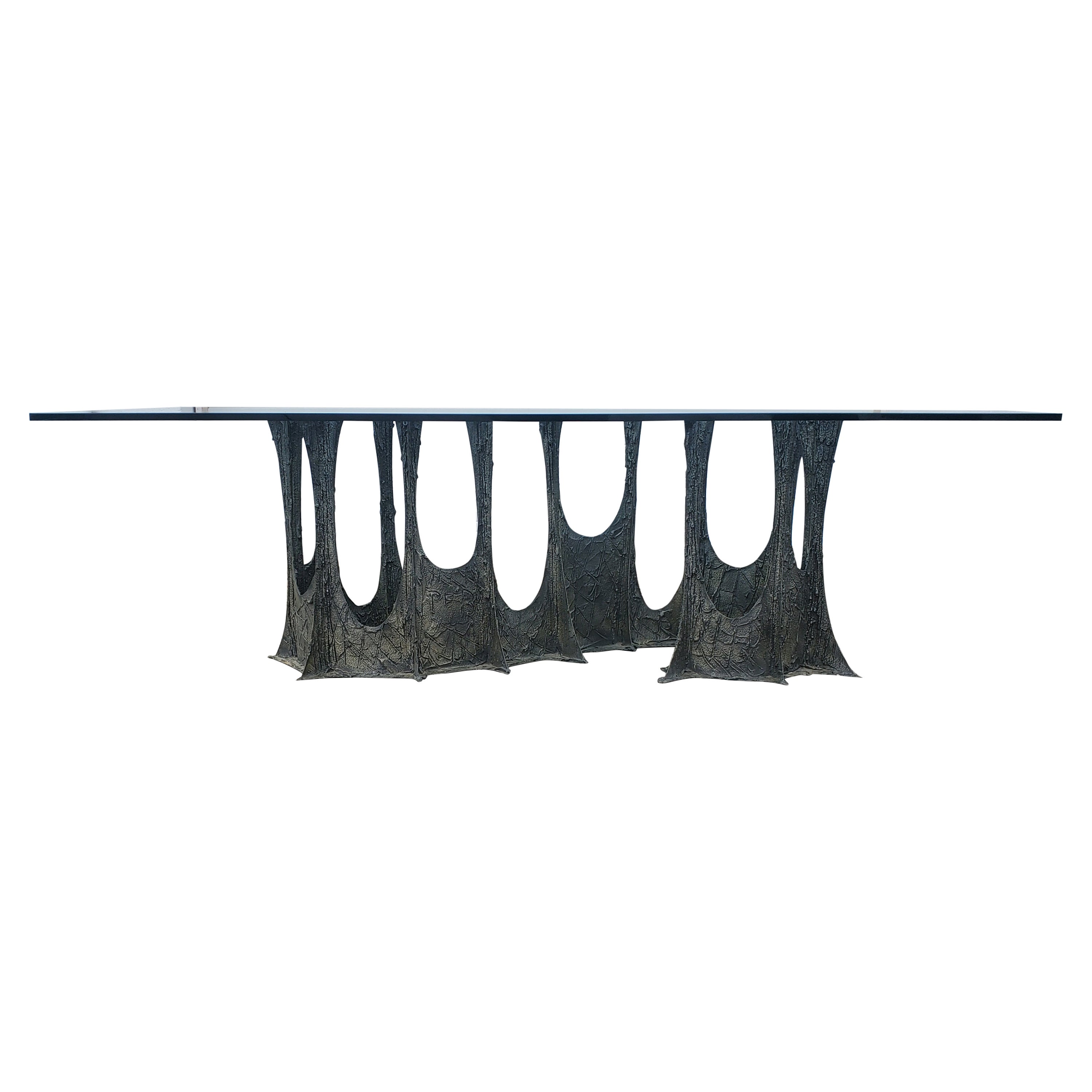 Paul Evans Stalagmite Bronze and Resin Dining Table
