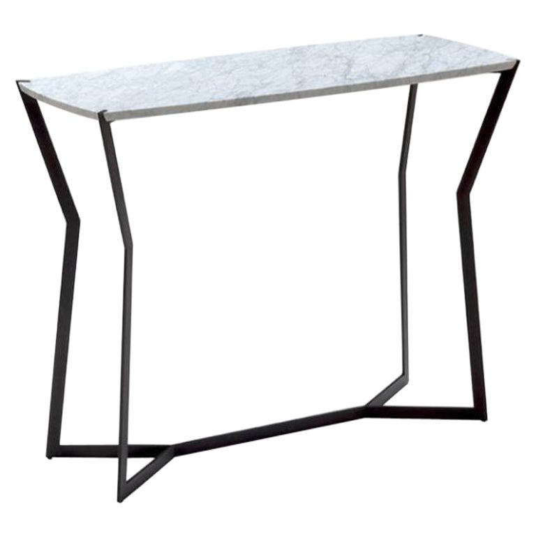 ThreePiece Console Table by Up&Up in Carrara Marble, Italy, 1970s at