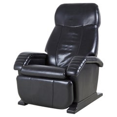 American Contemporary Black Leather Massage Chair