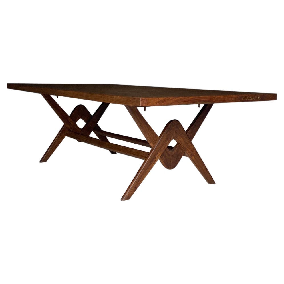 Pierre Jeanneret Committee Table in Teak Chandigarh India Circa 1963-64