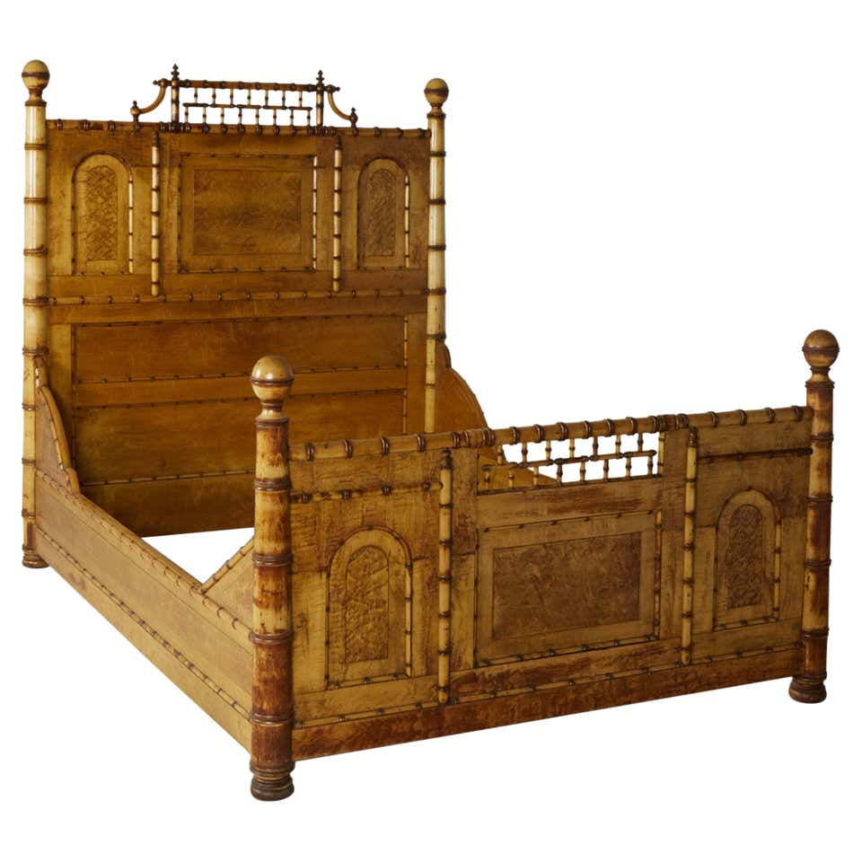 Maple Bed Frame Amercian Victorian Maple Full Bed For Sale at 1stDibs | birdseye maple ...