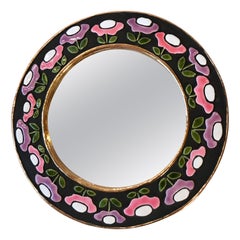 Ceramic Mirror by Mithé Espelt, France, 1970s