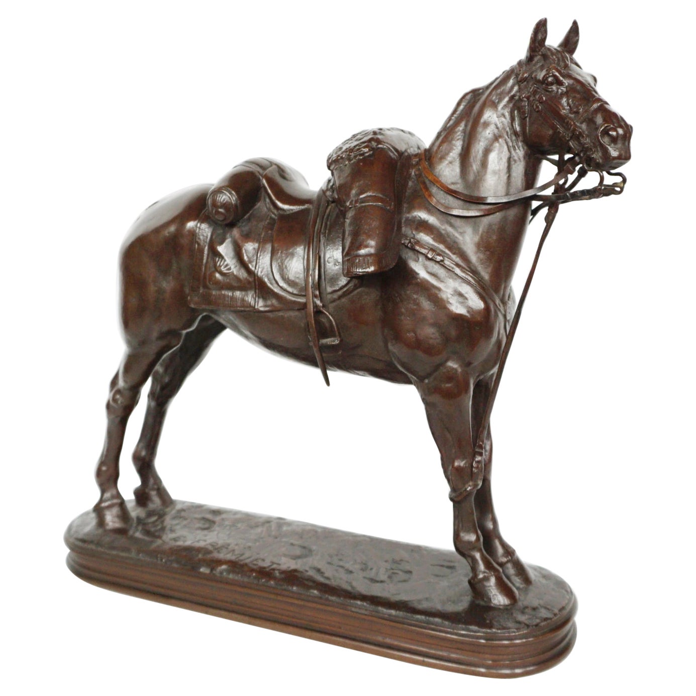 Emmanuel Fremiet 'War Horse' Bronze Sculpture, French, Circa 1860
