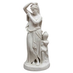 Antique 19th Century Parian Figure of a Greek Lady